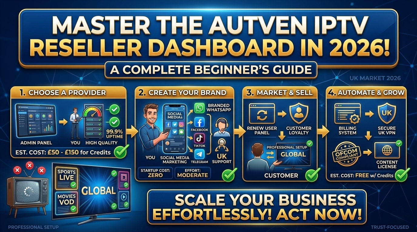 Autven IPTV Reseller Dashboard