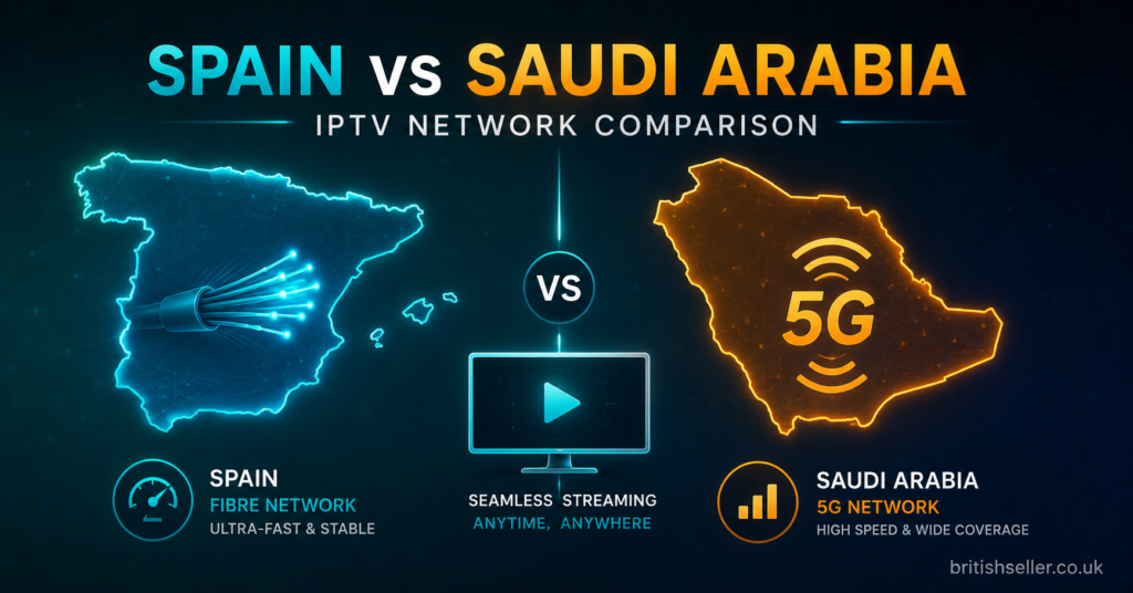 Spain vs Saudi Arabia IPTV Network Comparison