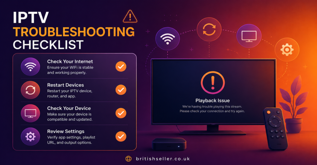 IPTV Troubleshooting Checklist Graphic