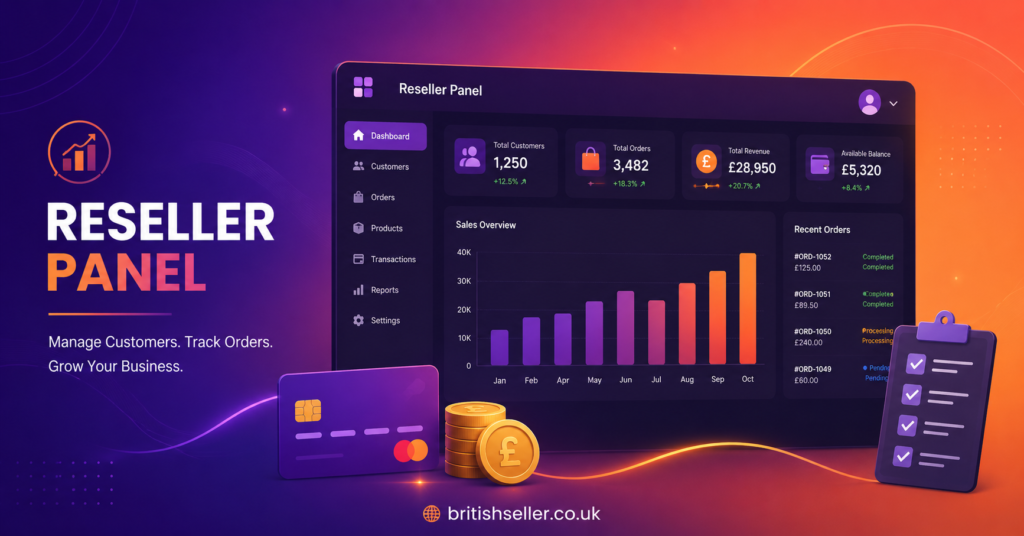 IPTV Reseller Panel Dashboard Concept