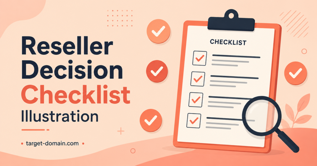 Reseller decision checklist illustration
