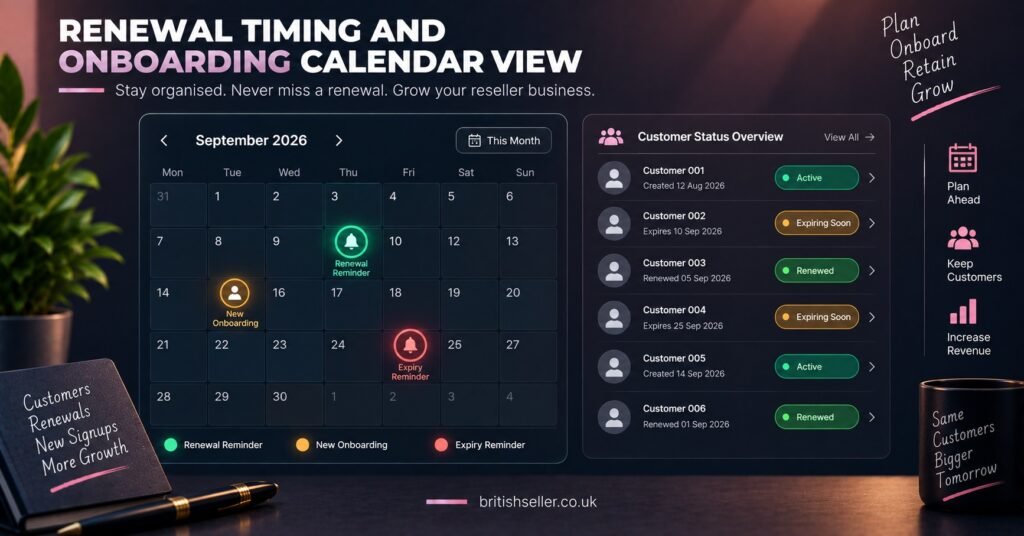 Renewal Timing and Onboarding Calendar View