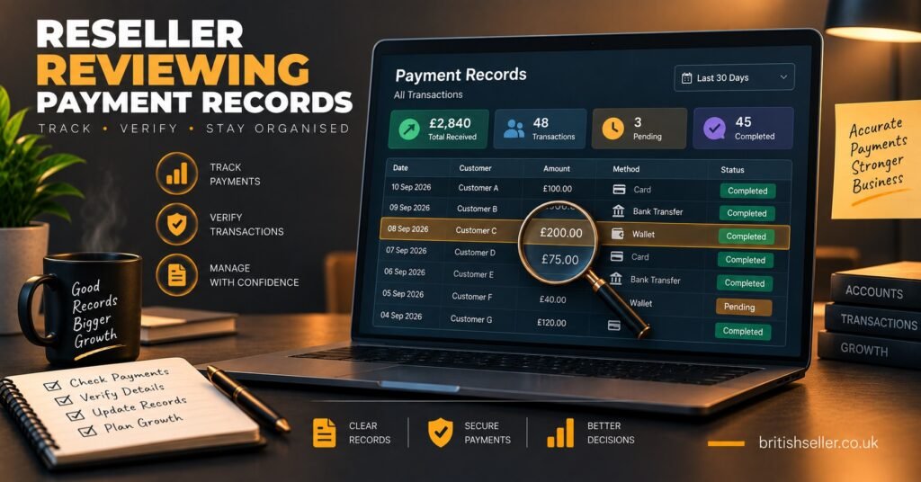 Reseller Reviewing Payment Records