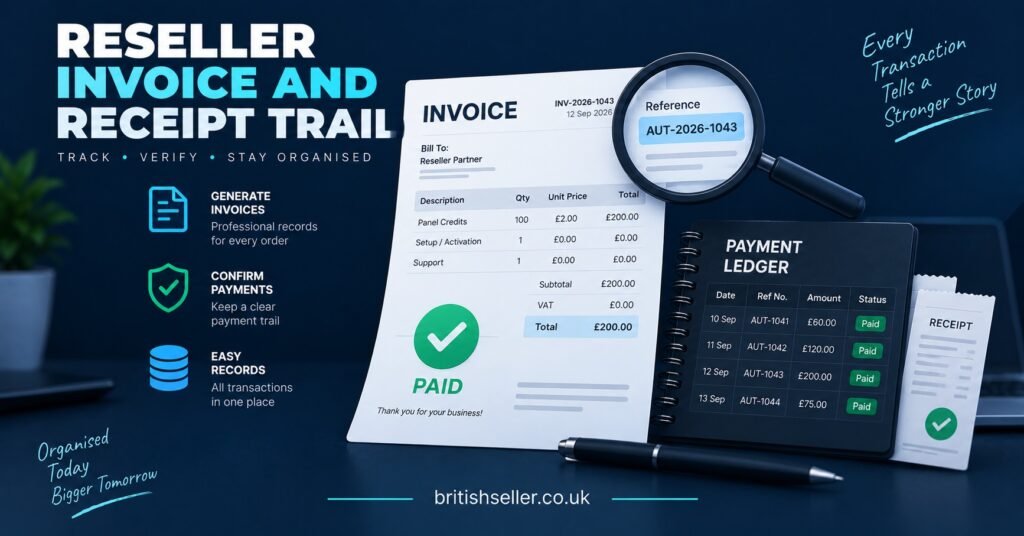 Reseller Invoice and Receipt Trail