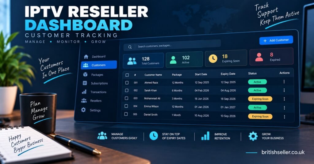 IPTV Reseller Dashboard Customer Tracking