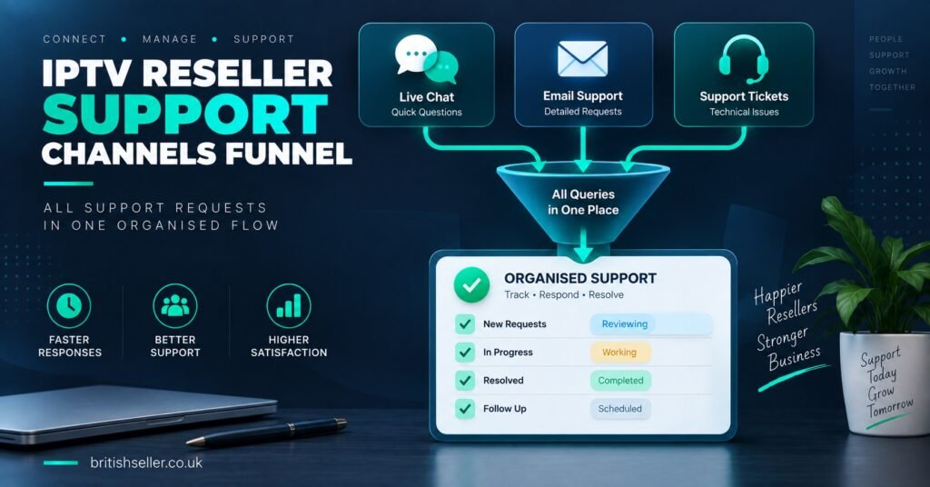 IPTV Reseller Support Channels Funnel