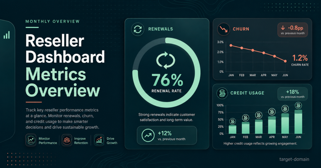 Reseller Dashboard Metrics Overview